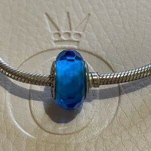 Pandora Turquoise/Cobalt Blue Murano Glass Charm💙